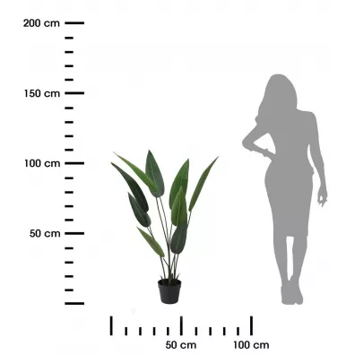 ProGarden Strelicja sztuczna w czarnej donicy 110 cm