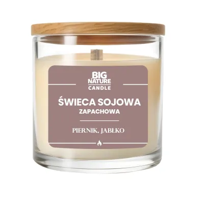 Big Nature �wieca sojowa o zapachu Piernik i Jab�ko 225 g