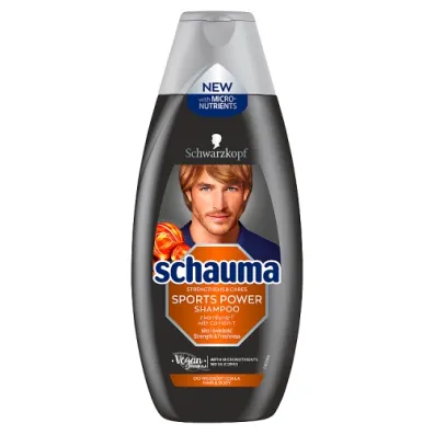 Schauma Sports Power Shampoo szampon wzmacniaj�cy do mycia w�os�w i cia�a 400 ml