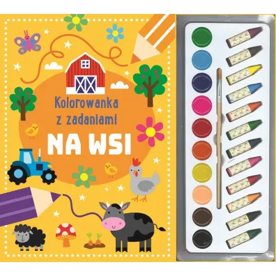 Kolorowanka z zadaniami. Na wsi