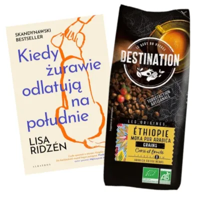 Pakiet: Kiedy �urawie odlatuj� na po�udnie, Kawa ziarnista arabica 100 % etiopia fair for life