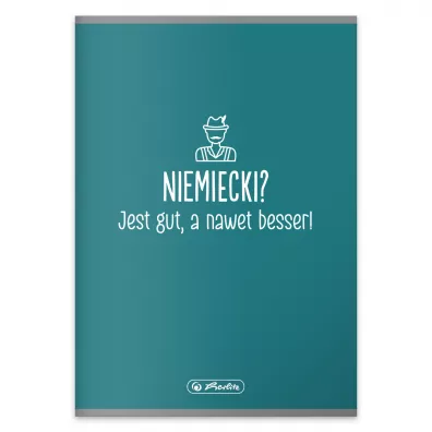 Herlitz Zeszyt A5 Niemiecki? Jest gut, a nawet besser! kratka 60 kartek
