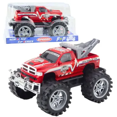 Teren�wka ratunkowa z nap�dem na ty� czerwona 27cm LeanToys