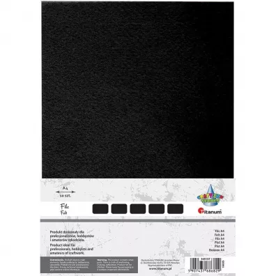 Titanum Filc A4 czarny 10 szt.