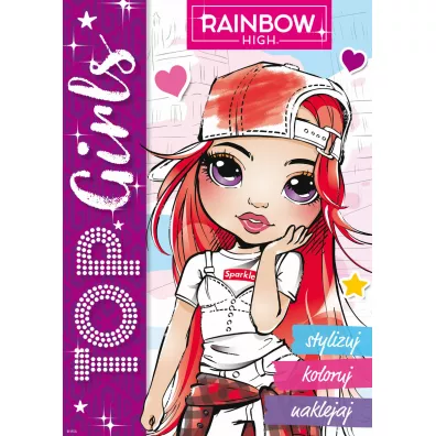 Rainbow High. Top Girls. Stylizuj, koloruj, naklejaj 3
