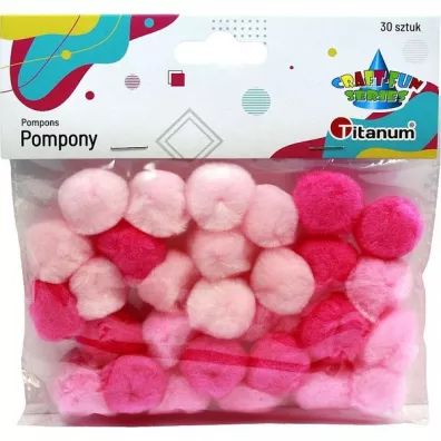 Hasta Pompony akrylowe rowe 25mm