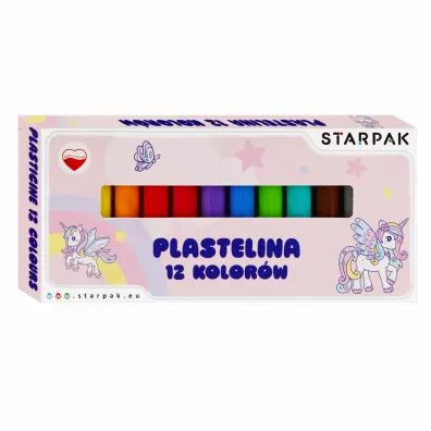 Plastelina 12 kolor�w Unicorn STARPAK 536880 12 szt.