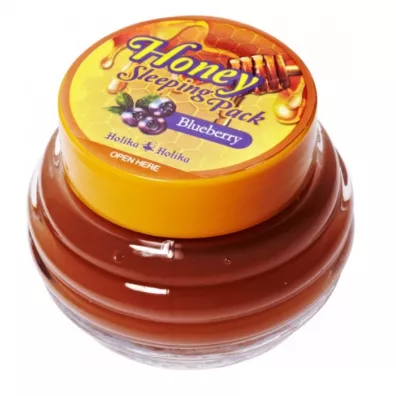 Holika Holika Honey Sleeping Pack ca�onocna maseczka przeciwzapalna z du�� zawarto�ci� miodu i jag�d Blueberry 90 ml