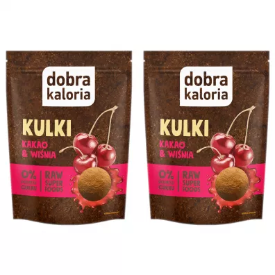 Dobra Kaloria Kulki mocy kakao i winia Zestaw 2 x 58 g