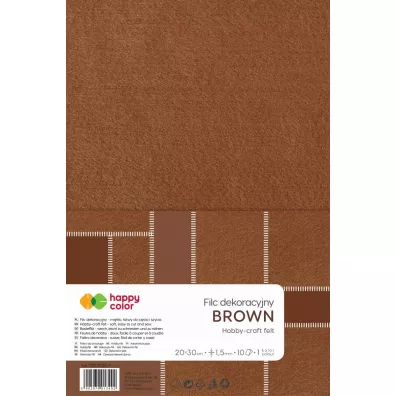 Happy Color Filc dekoracyjny br�zowy 20x30cm, 1.5mm
