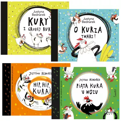 Pakiet Kury. Tomy 1-4: Kury z grubej rury, O kurza twarz!, Hip, hip, KURA!, Pi�ta kura u wozu - Justyna Bednarek