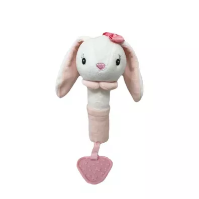Zabawka z d�wi�kiem kr�liczek z kokardk� 17cm Tulilo