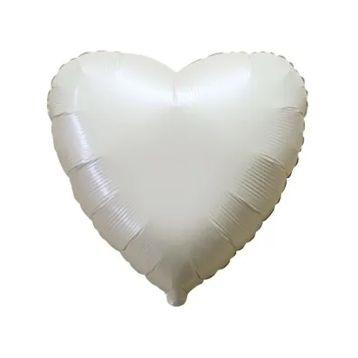 Balon foliowy Serce satynowe kremowe 45cm