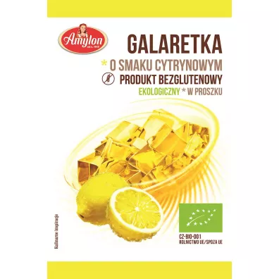 Amylon Galaretka z agarem o smaku cytrynowym bezglutenowa 40 g Bio