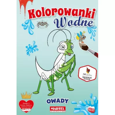 Kolorowanka wodna. Owady