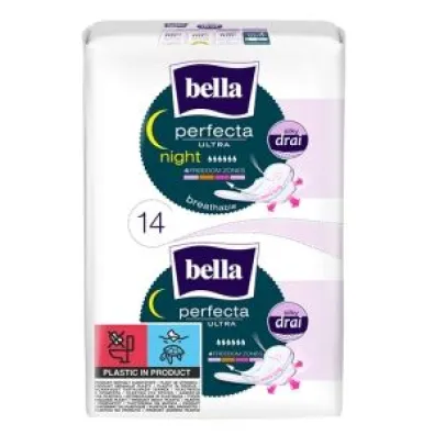 Bella Perfecta Ultra Night Silky Drai Podpaski higieniczne 14 szt.