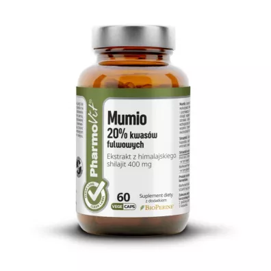 Pharmovit Mumio 20% Kwasw fulwowych Clean Label Suplement diety 30 g