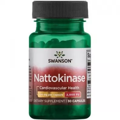 Swanson Nattokinaza 100mg 2000 FU suplement diety 30 kaps.