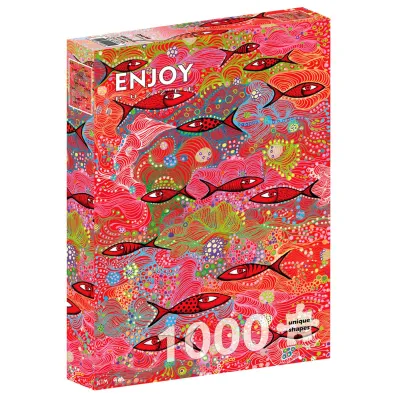 Puzzle 1000 G��boka czerwie� Enjoy