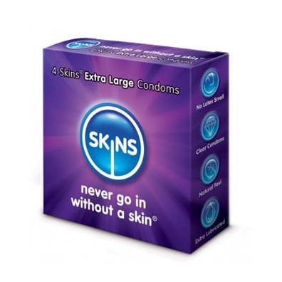 Skins Extra Large Condoms prezerwatywy powikszone 57mm 4 szt.