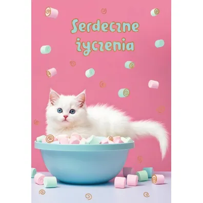 Trend Kartka okoliczno�ciowa W dniu urodzin kot