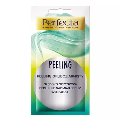 Perfecta Peeling gruboziarnisty g��boko oczyszcza redukuje nadmiar sebum wyg�adza 8 ml