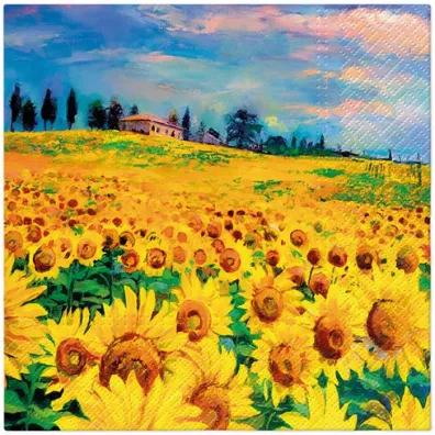 Paw Serwetka Lunch Decor Painted Sunflowers 33x33 20szt./op.