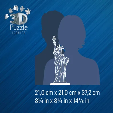 Puzzle 128 el. 3D Iconics Statua Wolno�ci Ravensburger