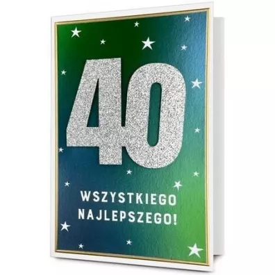 Karnet okazjonalny B6 z kopert� 40 Urodziny PAN DRAGON PD HM200-3282