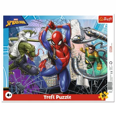 Puzzle ramkowe 25 el. Odwa�ny Spiderman Trefl
