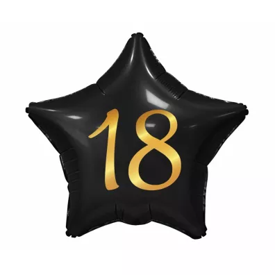 Godan Balon foliowy B&C 18 gwiazda czarny