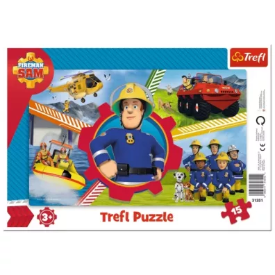 Puzzle ramkowe 15 el. Dzie� Stra�aka Sama Trefl