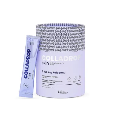 Aura Herbals Colladrop® Skin, kolagen morski 5000 mg, saszetki Suplement diety 30 x 10.7 g