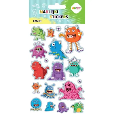 Happy Color Naklejki EFFECT -Monsters 10x20cm