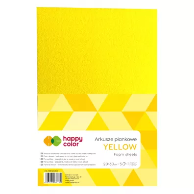 Happy Color Arkusze piankowe ��te A4 5 szt.