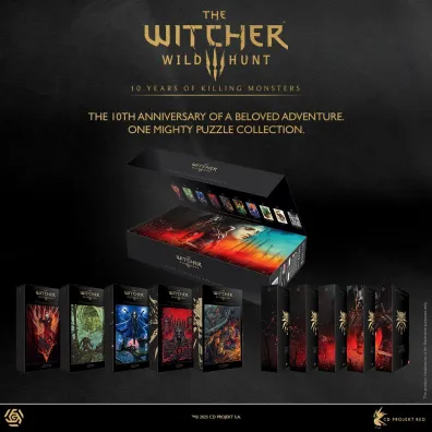 Puzzle Kolekcja puzzli 10x500 The Witcher Wied�min 3 Wild Hunt 10th Anniversary Good Loot