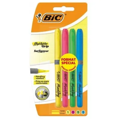 Bic Zakre�lacz Highlighter Grip mix 4 szt