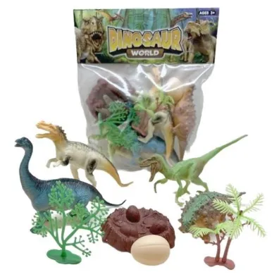 Zestaw dinozaurw z jajem