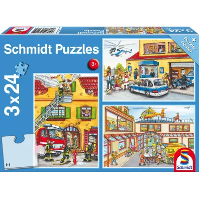 Puzzle 3x24 el. S�u�by ratownicze Schmidt