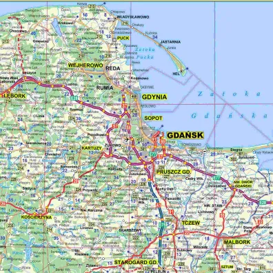 Mapa Polska 1:700 000