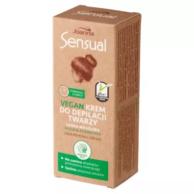 Joanna Sensual Vegan krem do depilacji twarzy 20 g