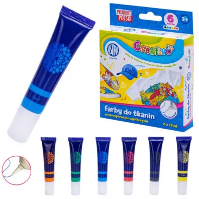 Astra Farby do tkanin Creativo 6 x 15 ml