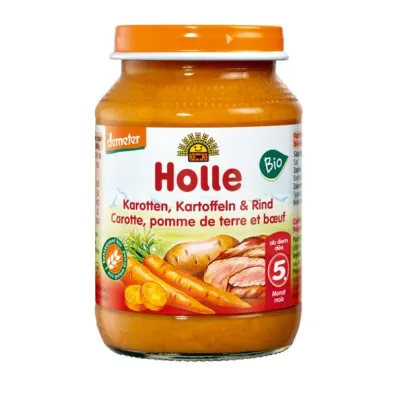 Holle Marchew - ziemniak - wo�owina bezglutenowe od 5 miesi�ca Demeter 190 g Bio