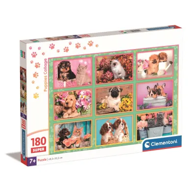 Puzzle 180 el. Super Puppies Collage Clementoni