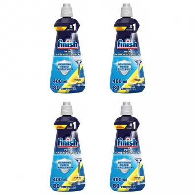 Finish Nabyszczacz do zmywarki pyn nabyszczajcy Lemon zestaw 4 x 400 ml