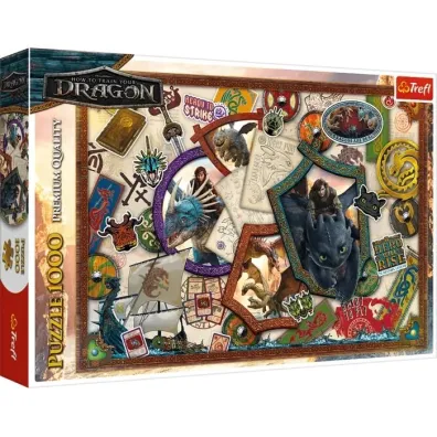 Puzzle 1000 el. Jak wytresowa� Smoka Bohaterowie Trefl