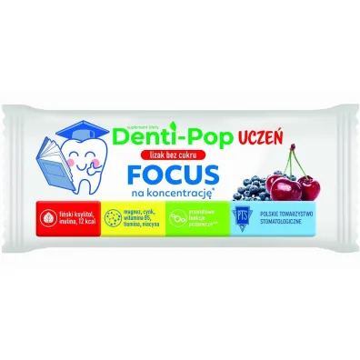 Starpharma Lizak kulka o smaku wi�nia - jagoda na koncentracj� bez cukru - mniam mniam (denti-pop) 6 g