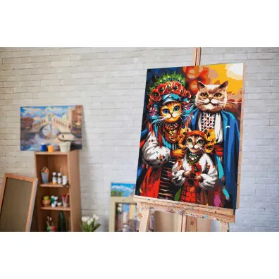Twoje Hobby Malowanie po numerach - Rodzina kot�w 40x50cm