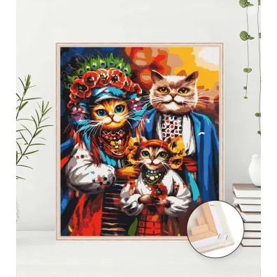 Twoje Hobby Malowanie po numerach - Rodzina kot�w 40x50cm