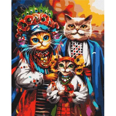 Twoje Hobby Malowanie po numerach - Rodzina kot�w 40x50cm